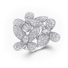 GRAFFTRIPLE PAVE BUTTERFLYY RING