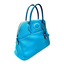 HERMES BOLIDE31 VEAU TAURILLON CLEMENCE BLEU JEAN PHW