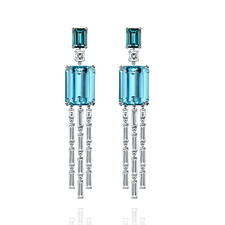 HARRY WINSTON AQUAMARINE EARRINGS 22.33 CT